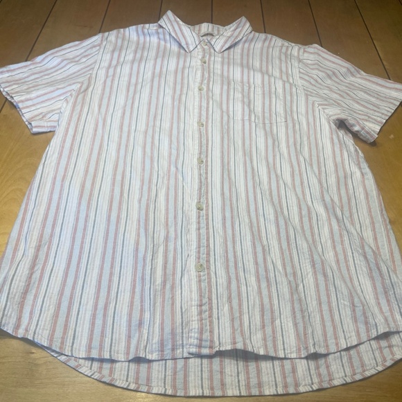 Marine Layer XL Striped Button Up Shirt One Pocket Short Sleeve - Picture 1 of 16